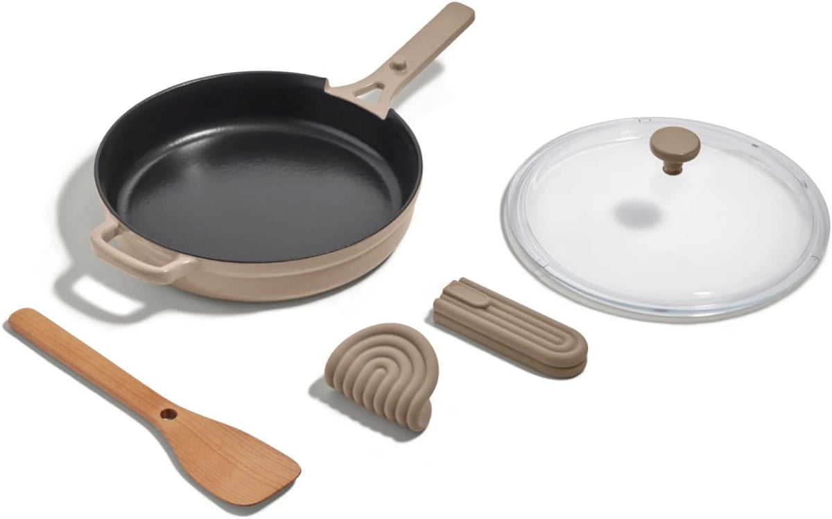 10-Inch 8-In-1 Enameled Cast Iron Cookware Set C368