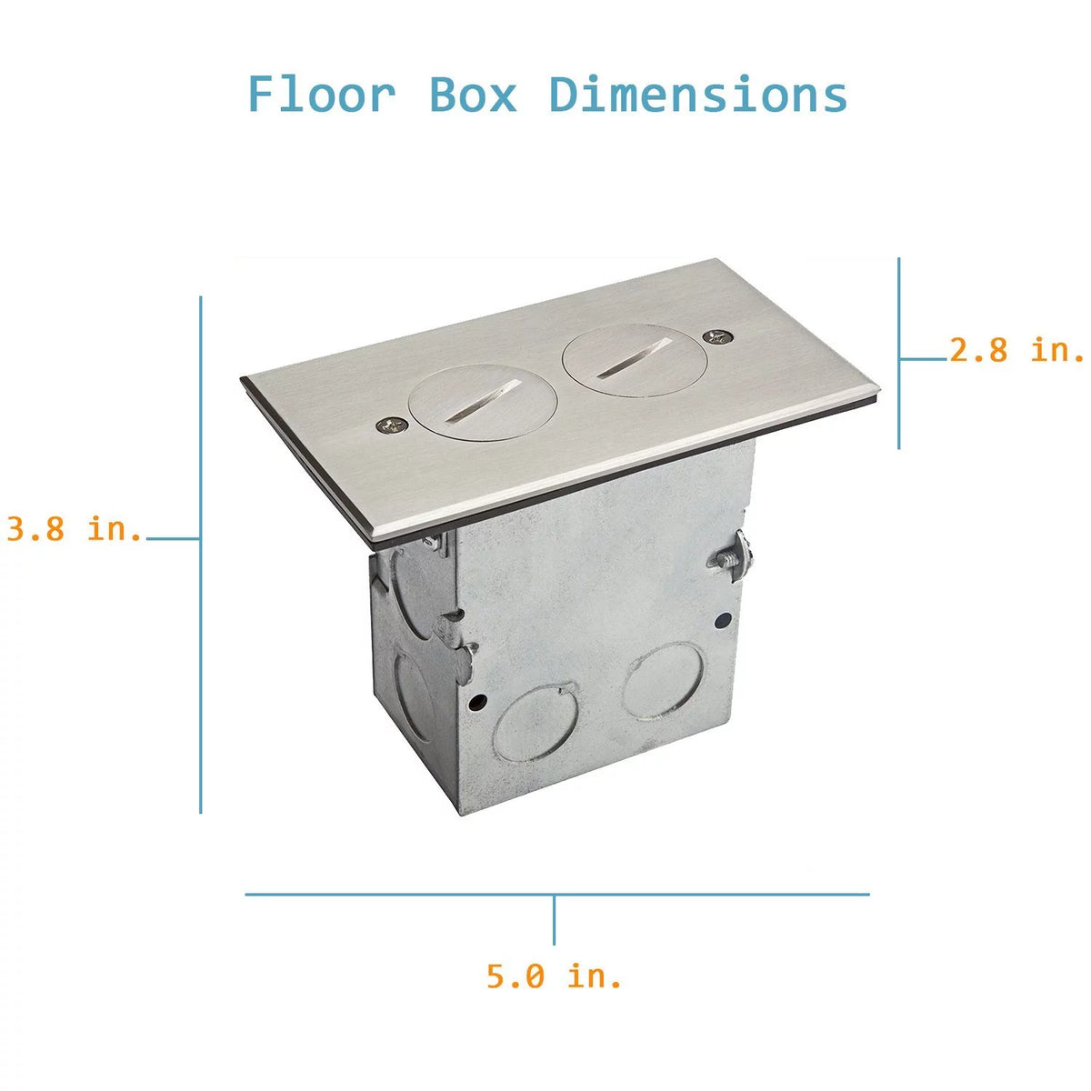 1 Gang 20A Tamper Weather Resistant Floor Box Electrical Outlet Kit C8771