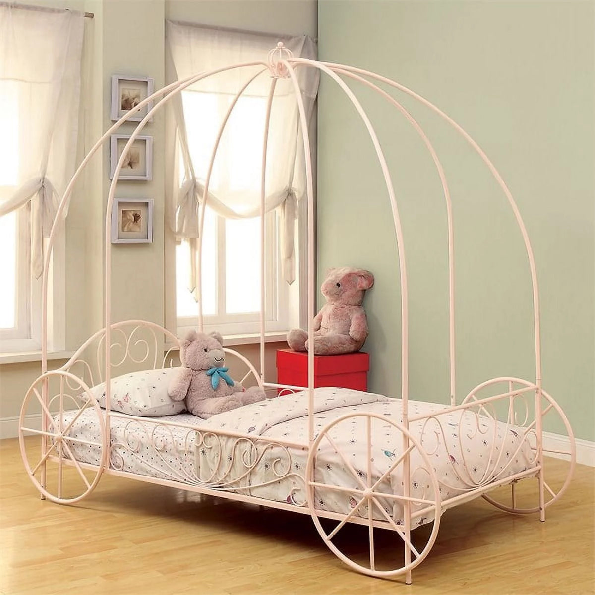 Twin Metal Canopy Kids Bed B589599
