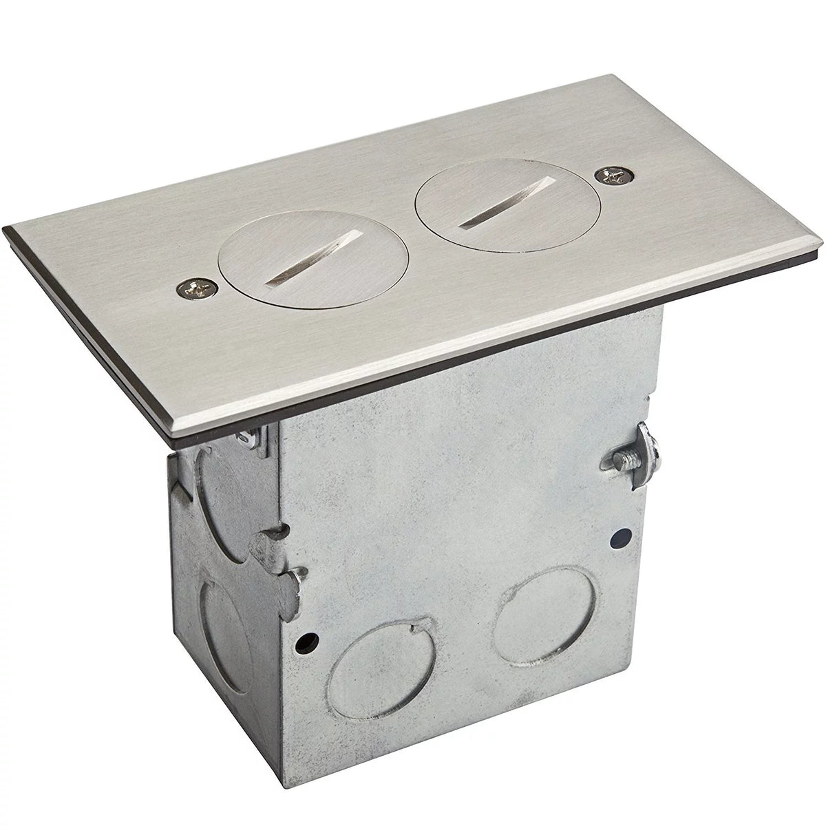 1 Gang 20A Tamper Weather Resistant Floor Box Electrical Outlet Kit C8771