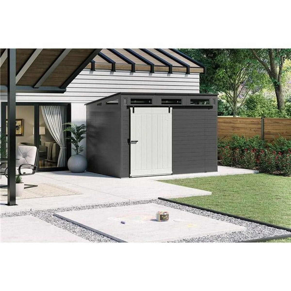 10 x 7 ft. Barn Door Shed E516